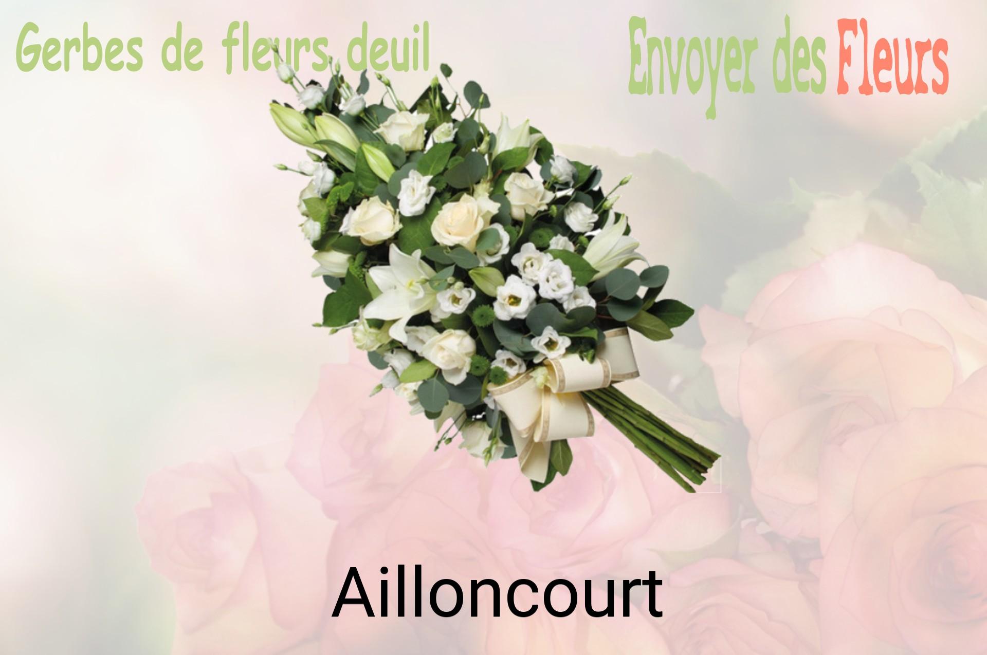Gerbe de fleurs de deuil livrée à Ailloncourt